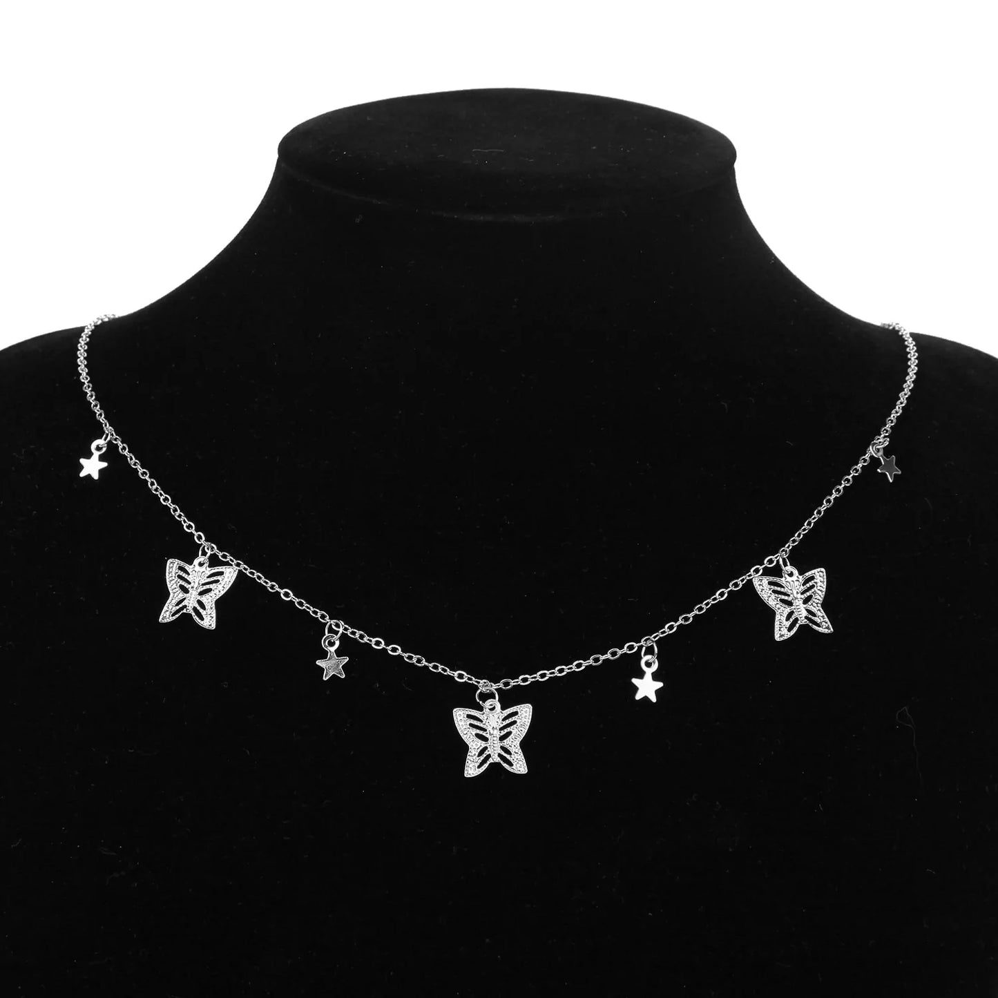 Gold Chain Butterfly Pendant Necklace