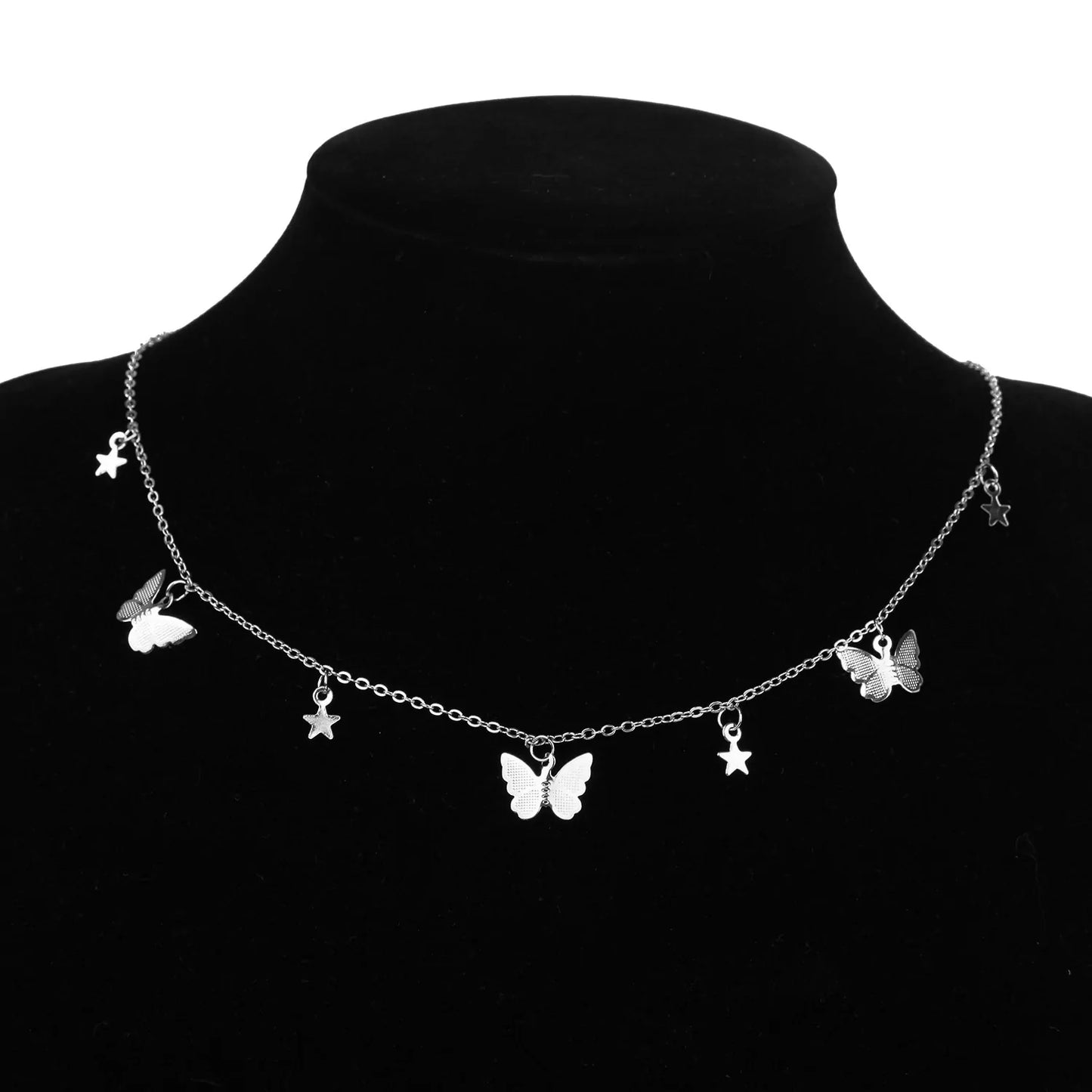 Gold Chain Butterfly Pendant Necklace